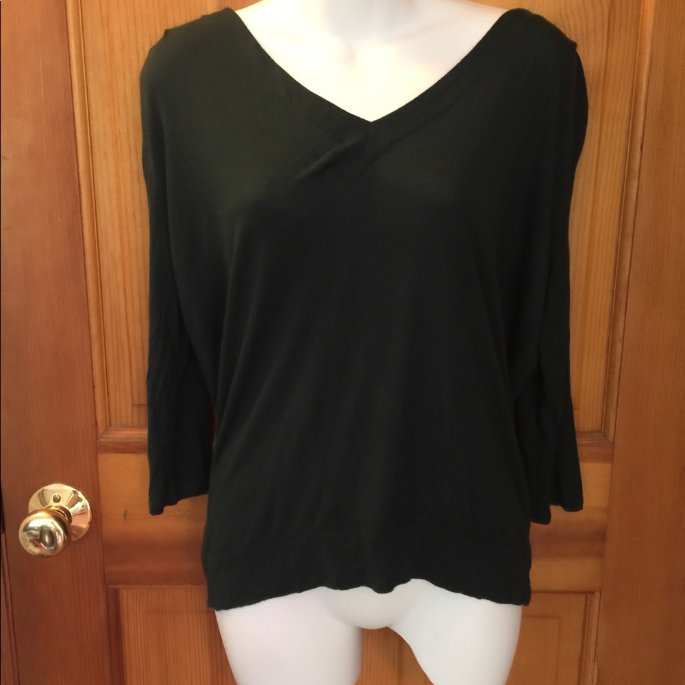 Anthropologie Dark Green Top Size Small